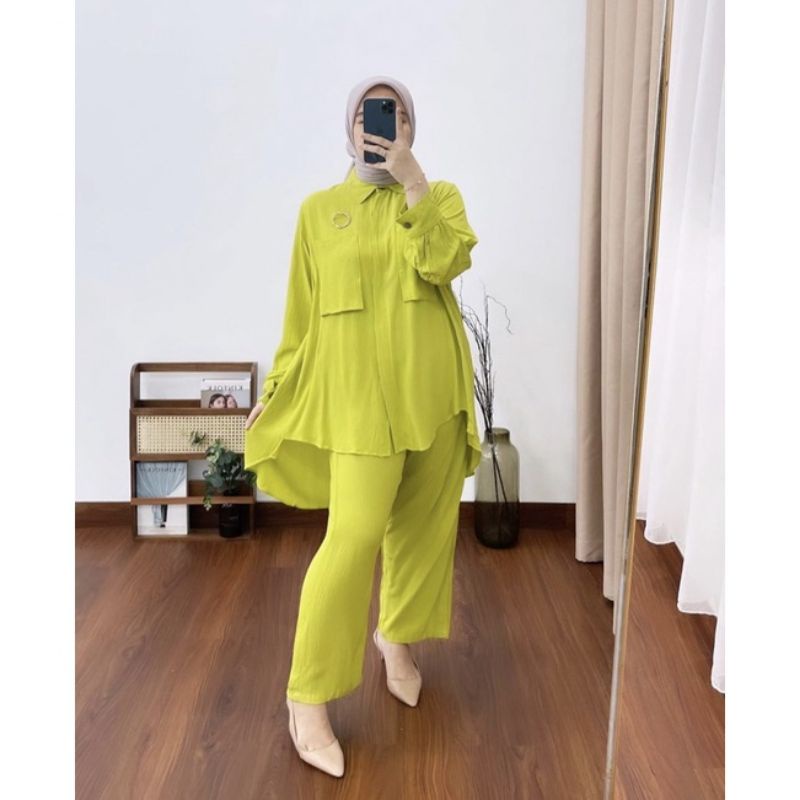 SET JESIKA ATASAN BLOUSE WANITA / JEYKA SET CRINCLE