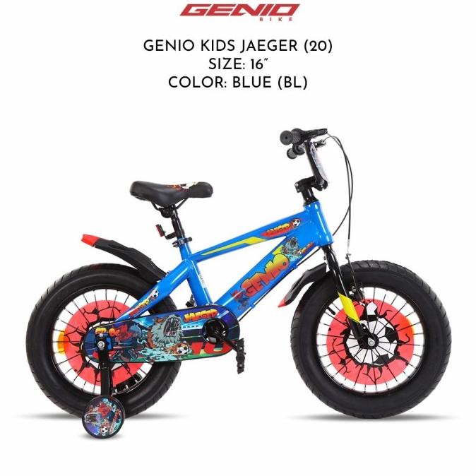 Sepeda Anak Bmx 16 Inch Genio Jaeger New Ban Besar #Original