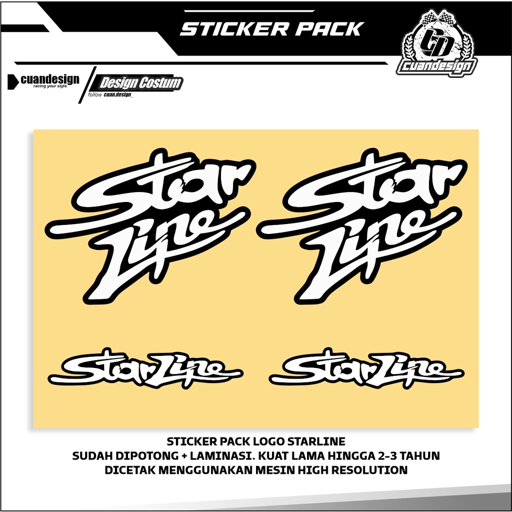 

STICKER PACK / STIKER SET PRINTCUT LOGO STARLINE