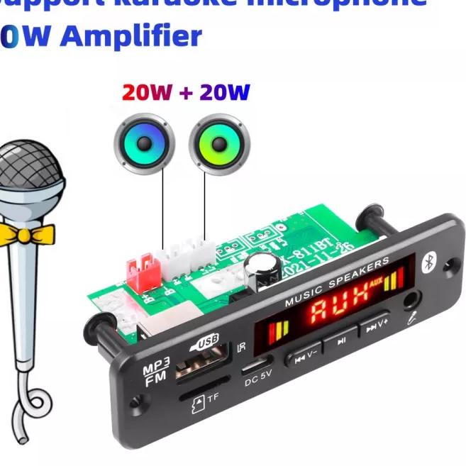 Langsung Kirim KIT MODUL MP3 BLUETOOTH 5.0 AMPLIFIER 2X20W KARAOKE