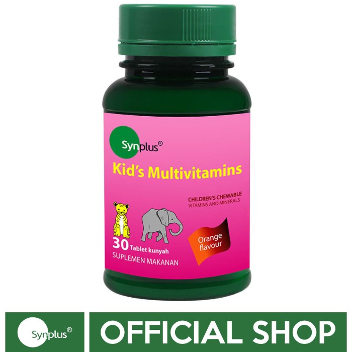Synplus Kids Multivitamin 30 Tablet Kunyah - Vitamin Anak Lengkap USA