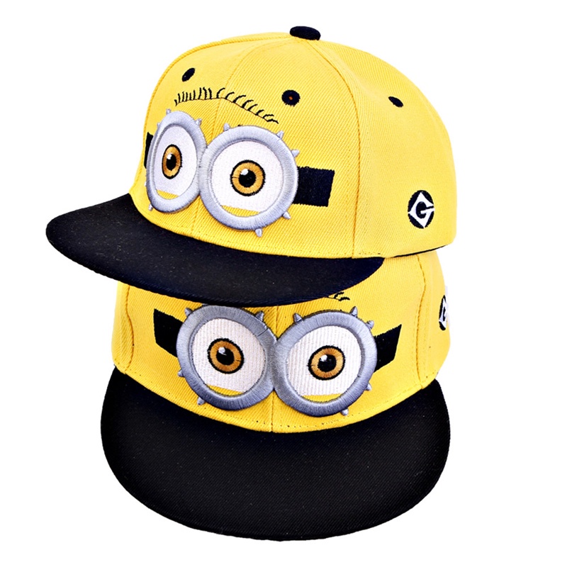 New Arrival Topi Baseball Anak Lucu Bordir Mata Besar Kartun Anak Laki Laki Perempuan Snapback Kid Hip Hop Sun Visor Hat