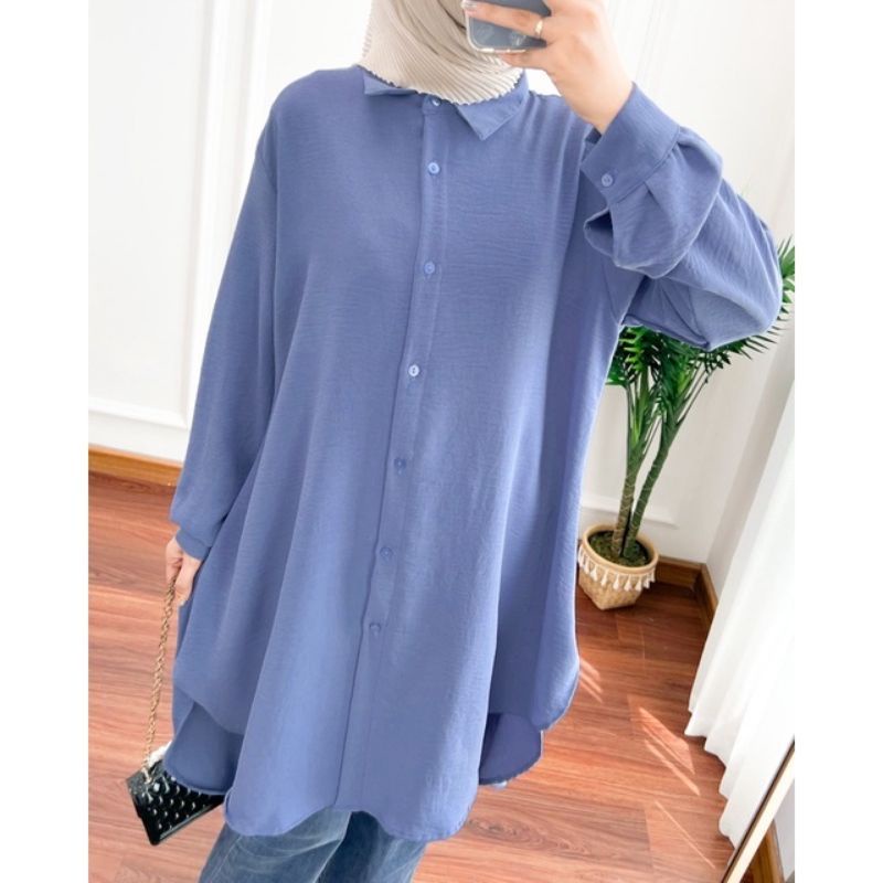 LONG TUNIK OVER SIZE CRINKLE AIRFLOW