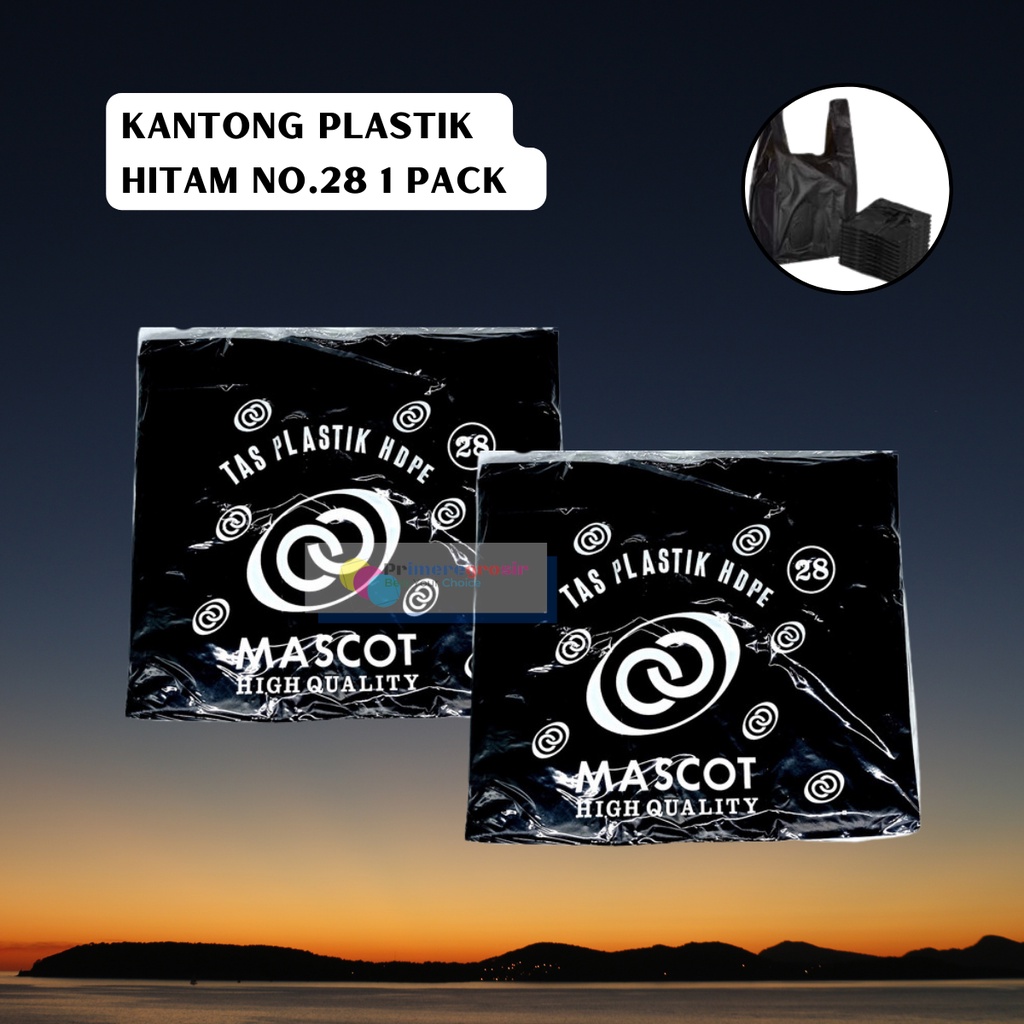 Kantong Plastik Sampah Hitam Tebal No.28/ Plastik Packing Murah