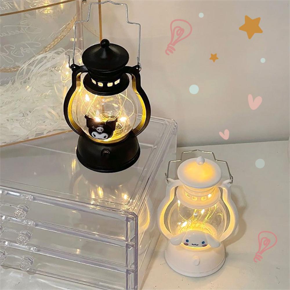 Timekey Cute Kulomi Cinnamoroll Night Light Lampu LED Retro Kamar Tidur Samping Tempat Tidur Lampu Pesta Ulang Tahun Natal Dekorasi Rumah T4Y1