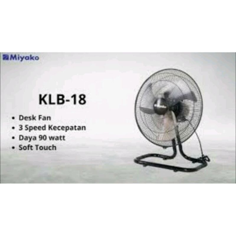 MIYAKO KIPAS MEJA / DINDING BESI 18 INCH KLB 18