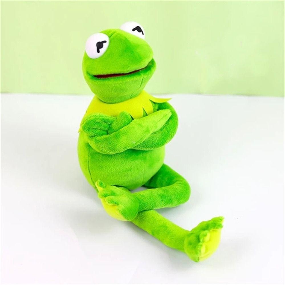 Lanfy Plush Kermit Kodok Ulang Tahun Anak Hadiah Muppet Show 38cm Stuffed Animal Kodok Hijau Boneka Mewah