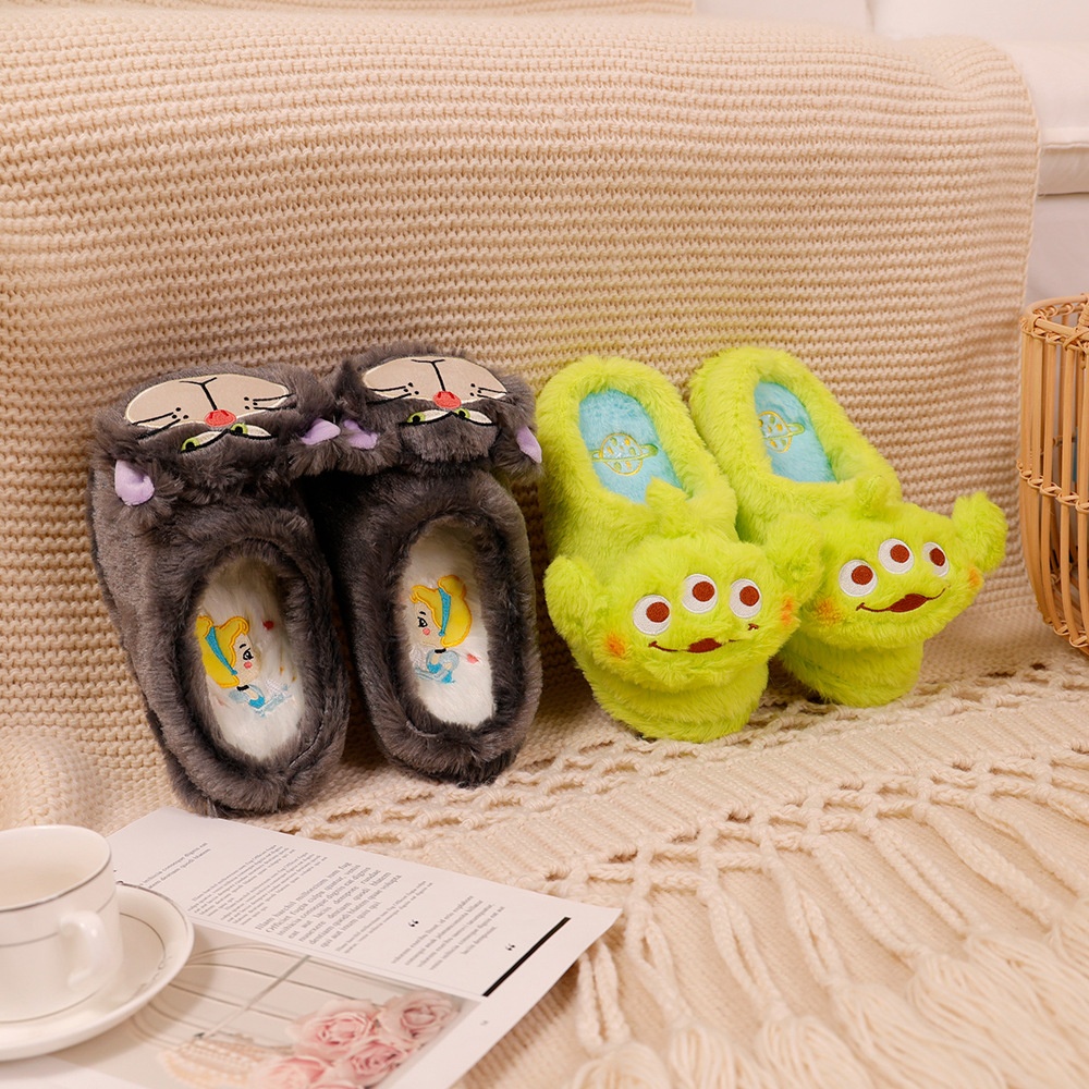 SANDAL RUMAH ALIEN LITTLE GREEN MEN TOY STORY LUCIFER CAT KUCING SEPATU KAMAR IMPOR LEMBUT