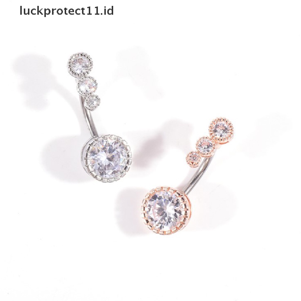 /Fashion Hot// Fashion// 1pc Kristal Pusar Cincin Bar Barbel Drop Menjuntai Navel Rings.