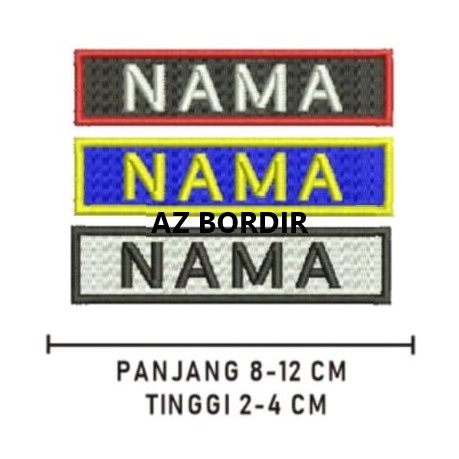 BORDIR NAMA REQUEST/LABEL NAMA CUSTEM/NAMA BORDIR SEKOLAH