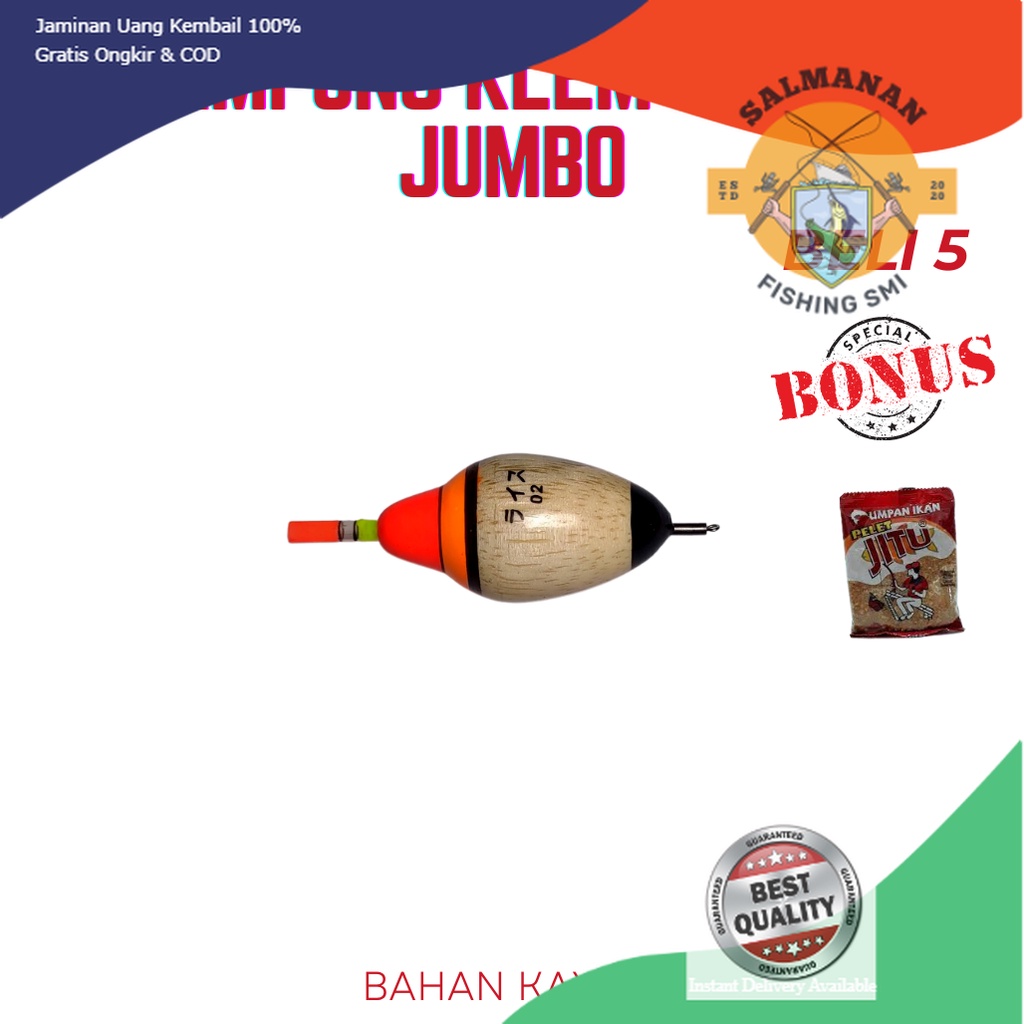 PELAMPUNG / KUMBULAN PANCING IKAN KLEM STARLITE JUMBO MIRIP EXORI BELI 5 FREE JITU