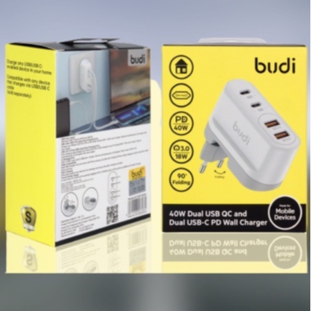 FAST Charger 40W Dual  2 USB+2 PD Terbaru