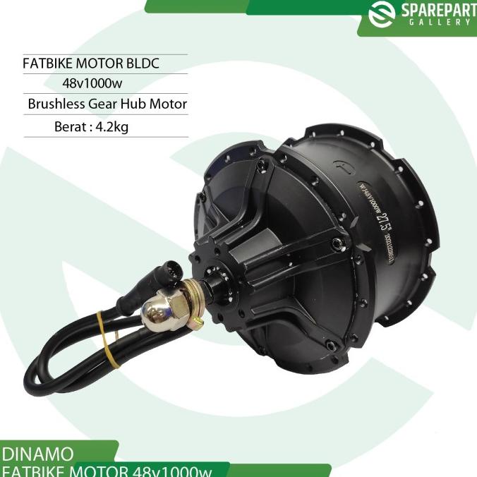 Fatbike dinamo bldc 48v1000w brushless gear hub motor electrik bike