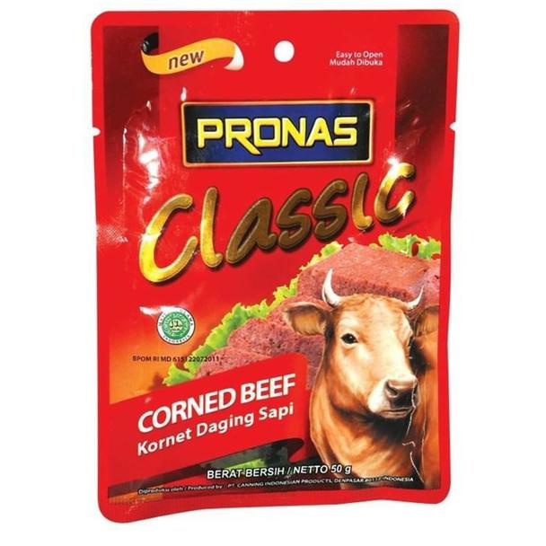 

リ Pronas Kornet Daging Sapi Sachet 50 gr て
