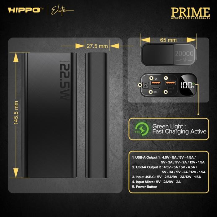 Hippo Elite Powerbank Prime Gen3 20000mAh