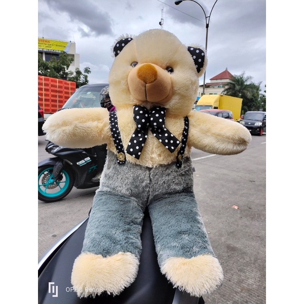 Boneka Jumbo Beruang Teddy Bear Jojon Abu Label SNI