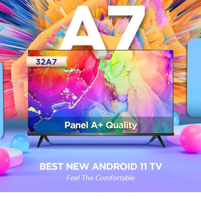 LED TCL 32A7 Smart TV Android 11 32in 32 inch A7 Panel A+ 32inch BERGARANSI