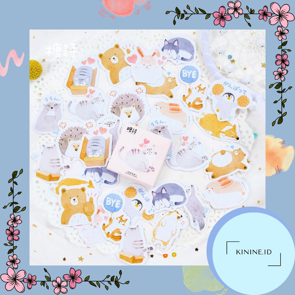 

45pcs Sticker Forest Animal Cute | Hewan Hutan Stiker Decor Bujo Scrapbook Diary