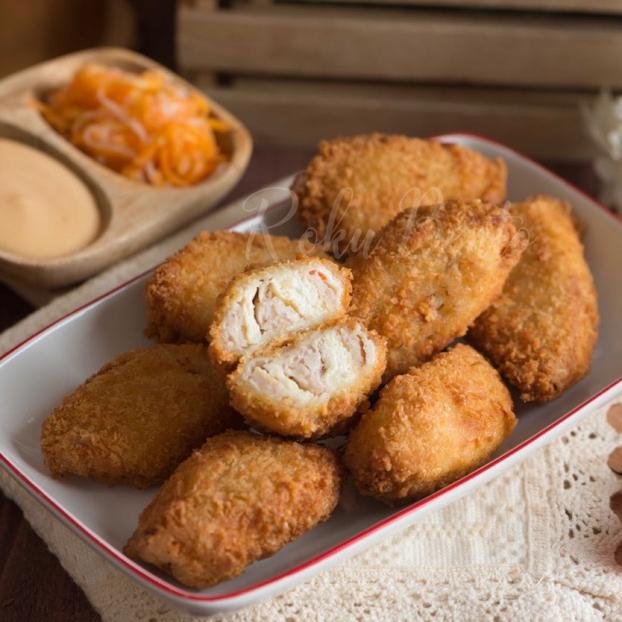 

[BAYAR DITEMPAT] Shrimp Roll Roku Bento Homemade Nugget Udang Cincang Frozen Siap Goreng Favorit Resto dan Cafe