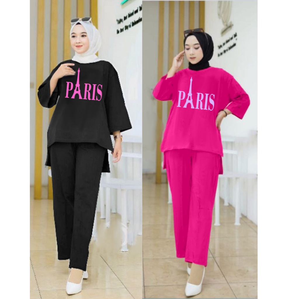 Setelan Tunik Paris /Set Blouse LD 110