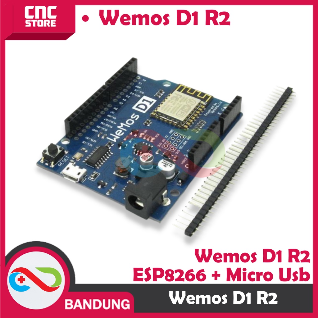 WEMOS D1 R2 WIFI ESP8266 UNO BASED BOARD 4MB FLASH + KABEL MICRO USB