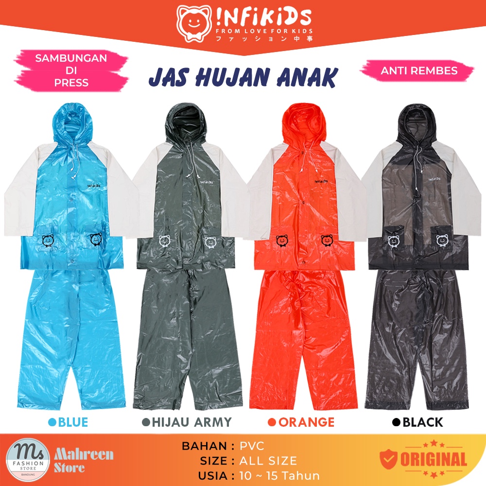 Jas Hujan Anak Jas Hujan Setelan dengan Space Ransel Infikids | IDS 720