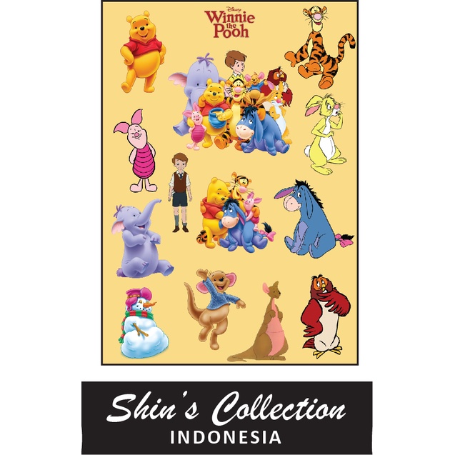 

Sticker stiker Winnie The Pooh and friends 1 pc
