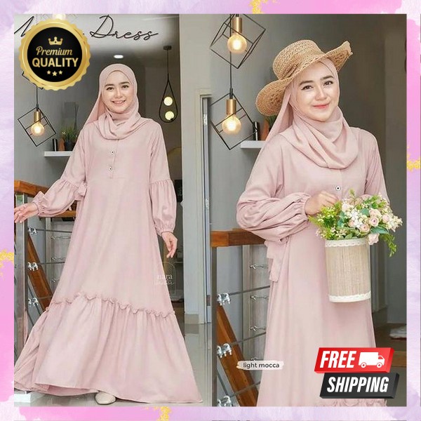 Baju Lebaran Muslim Wanita Games Jumbo Mewah Bj Syarii Casual Dres Remaja Syar'I Gamis Wanita Import