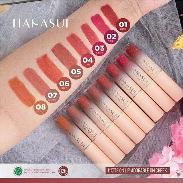 HANASUI LIP CREAM MATTEDORABLE 8 WARNA READY LIPSTIK MATTE