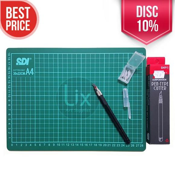 

Terlaris Paket Cutting Mat A4 + Pen Cutter Termurah