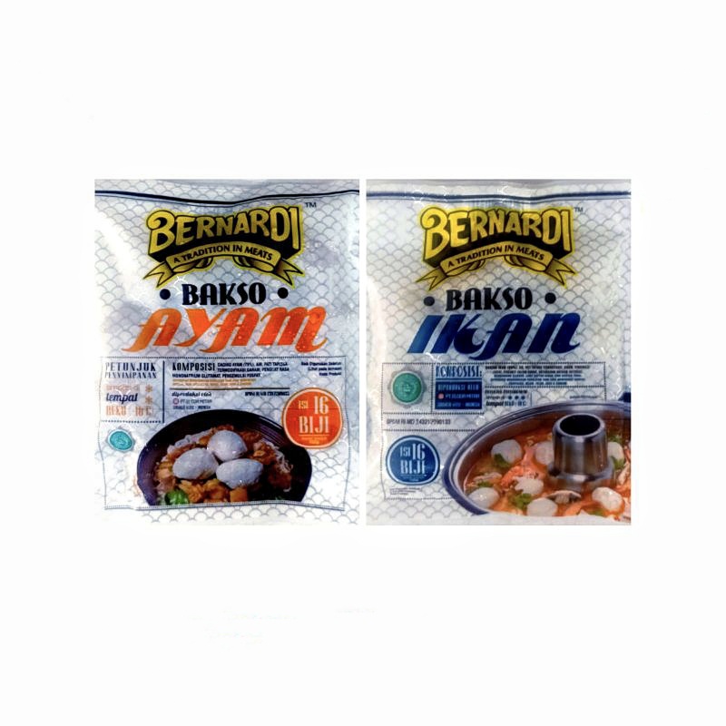 

Bernardi Bakso Ayam dan Ikan 150 Gram