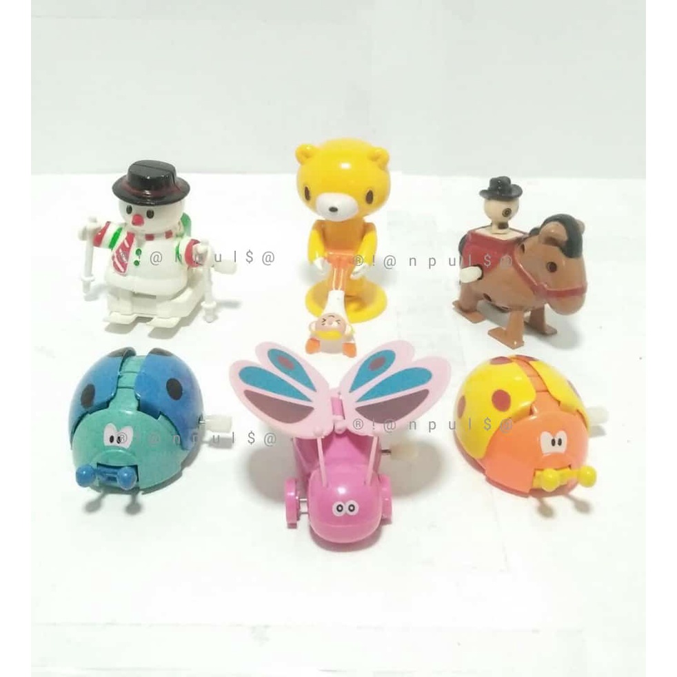Mainan Mini Toys Koleksi Pajangan Kecil Putar Gerak Boneka Salju Kumbang Koboi Kuda Panda Berjalan B