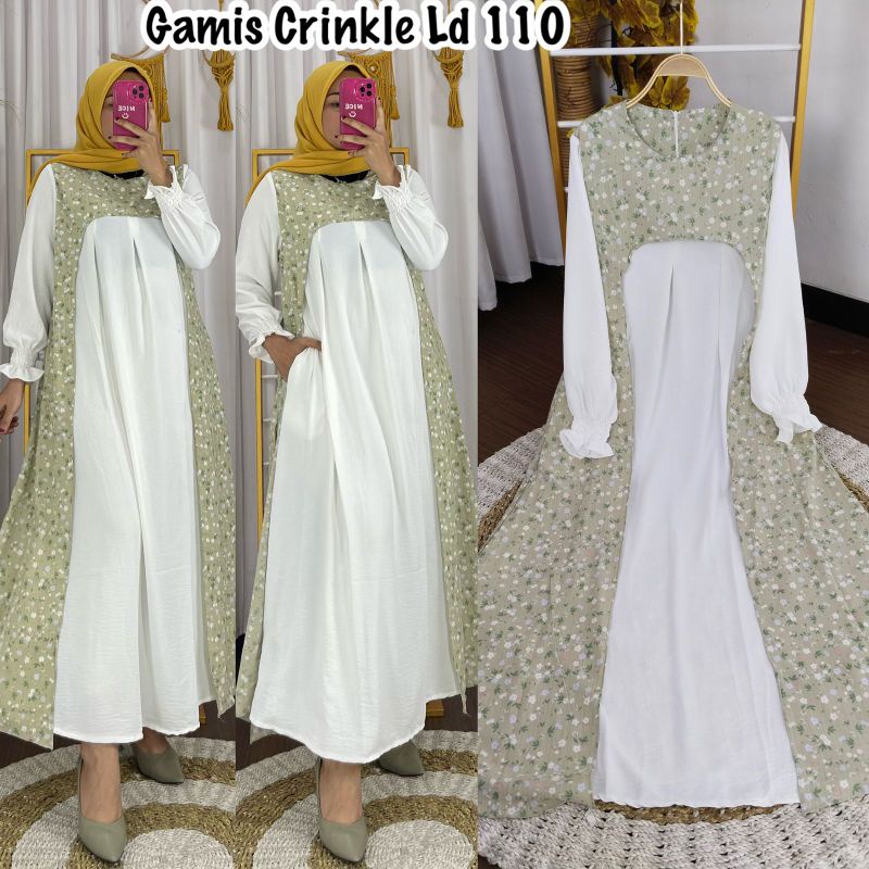 Gamis Bunga Tangan Karet