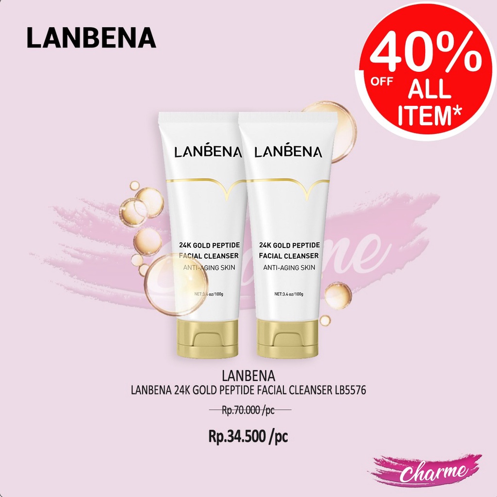 (READY &amp; ORI) LANBENA 24K GOLD PEPTIDE FACIAL CLEANSER LB5576