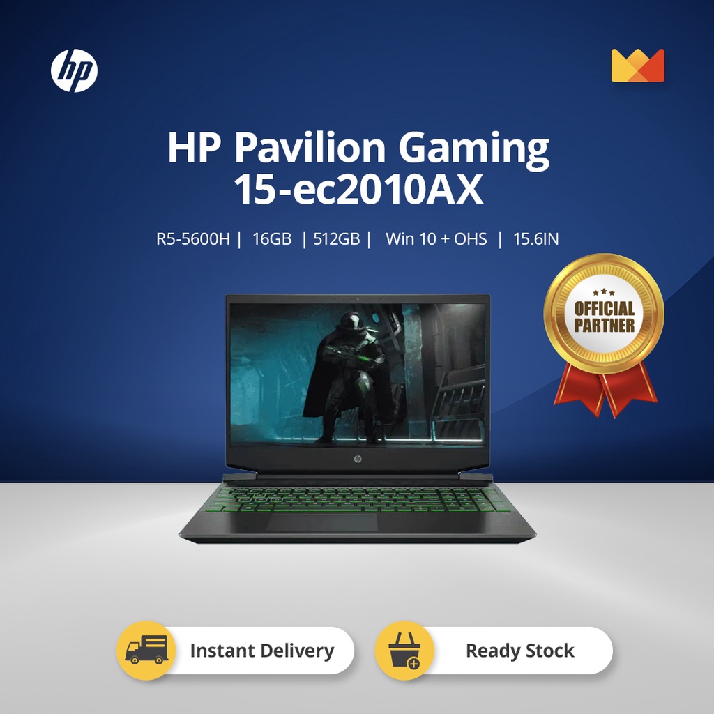 Jual Hp Pavilion Gaming 15 Ec2010ax R516gb512gbwin10ohs156 Green Shopee Indonesia 6785