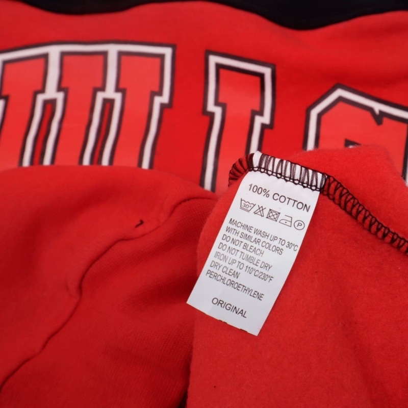 Crewneck Chicago Bulls Comby RedBlack Fulltag