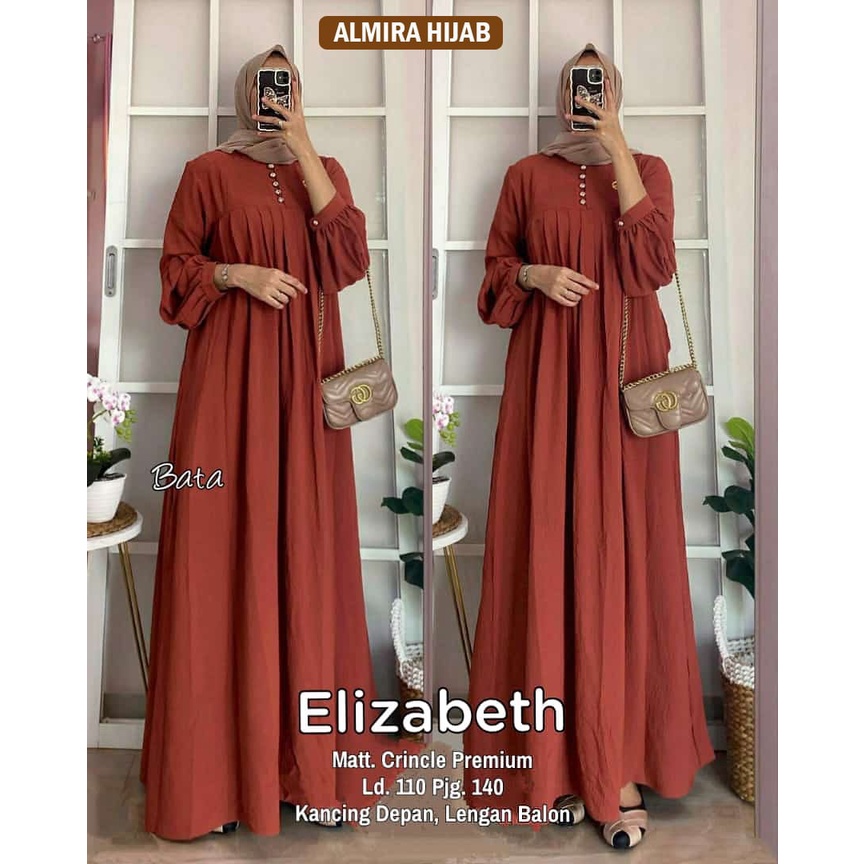 Elizabeth Dress / Baju Muslim Dress/ Dress Wanita / Fashion Hijab / Fashion kekinian  / Baju Pesta /