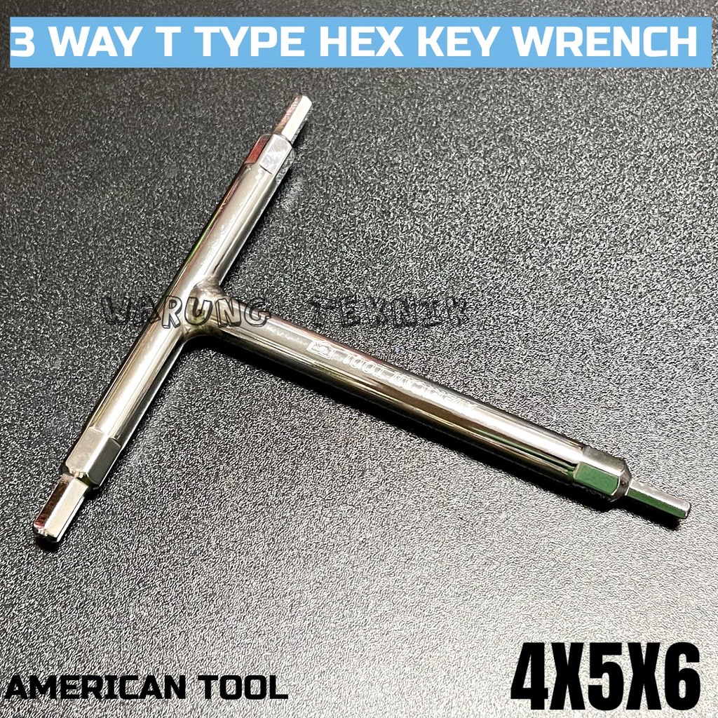 American Tool T type Hex Key Wrench 4x5x6mm - kunci L Model T 4 x 5 x 6 mm