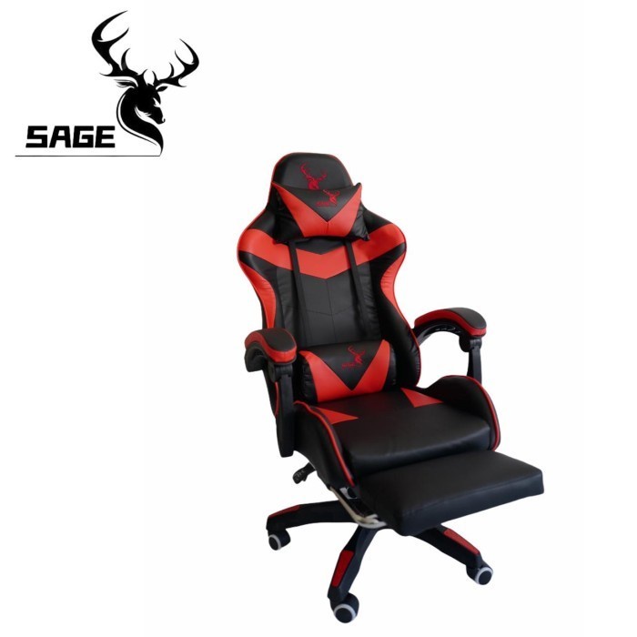 Kursi Sage Sg-801 Gaming Chair / Kursi Gaming With Footrest