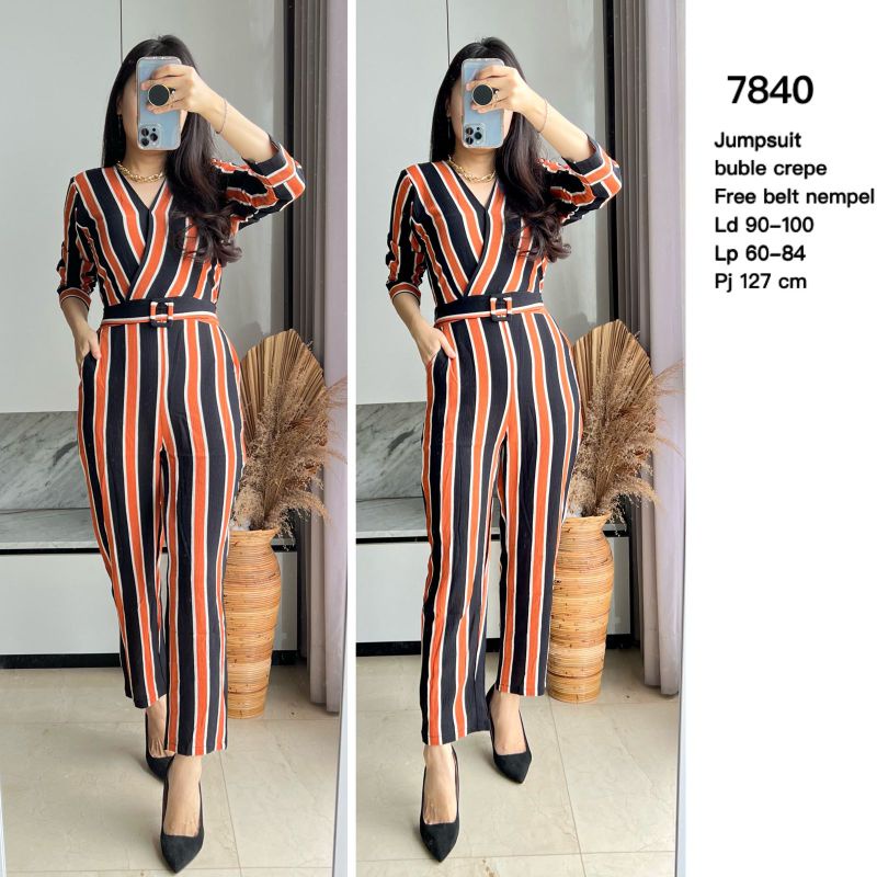JUMPSUIT WANITA BUBLE CREPE 7840/7841_MV IMPORT