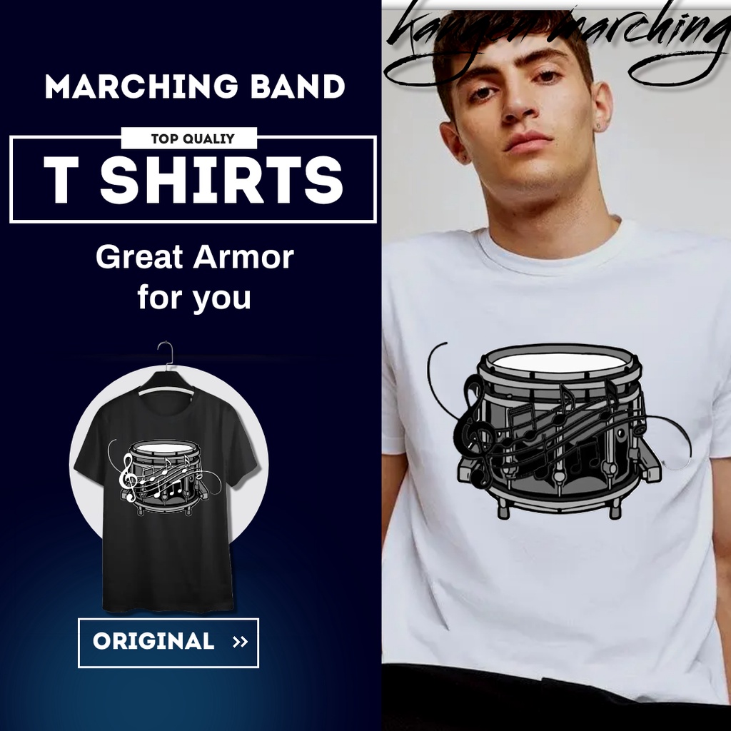 [Percussion] Kaos T shirts Lengan/Tangan Pendek  Marching Band / Drum Band Original Premium Terbaru 