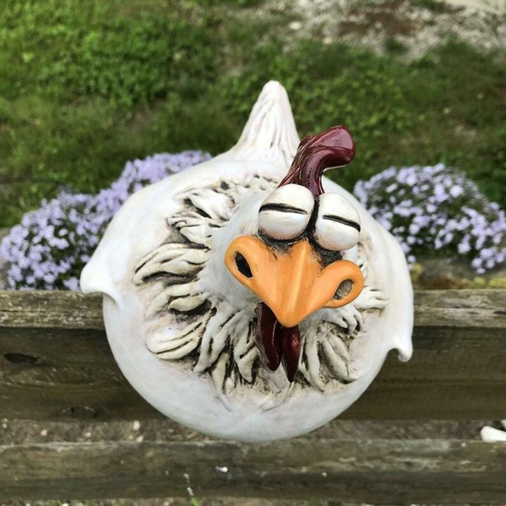 [Elegan] Patung Ayam Kreatif Lucu Novelty Taman Halaman Pertanian Spoof Art Statues
