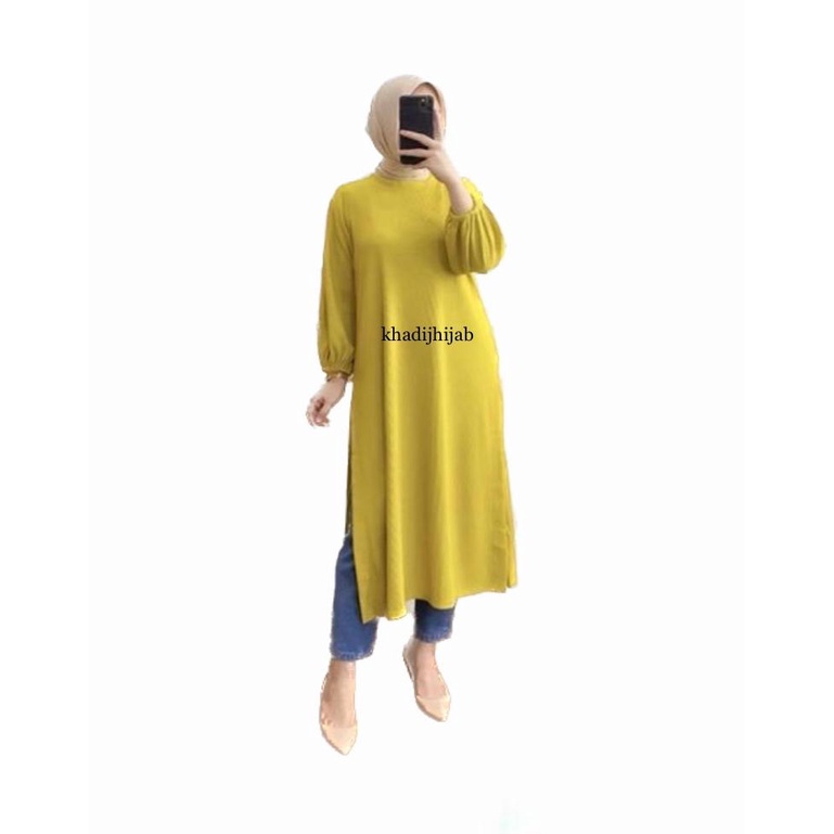 Silly Long Tunik Bahan Jatuh Crinkle airfow