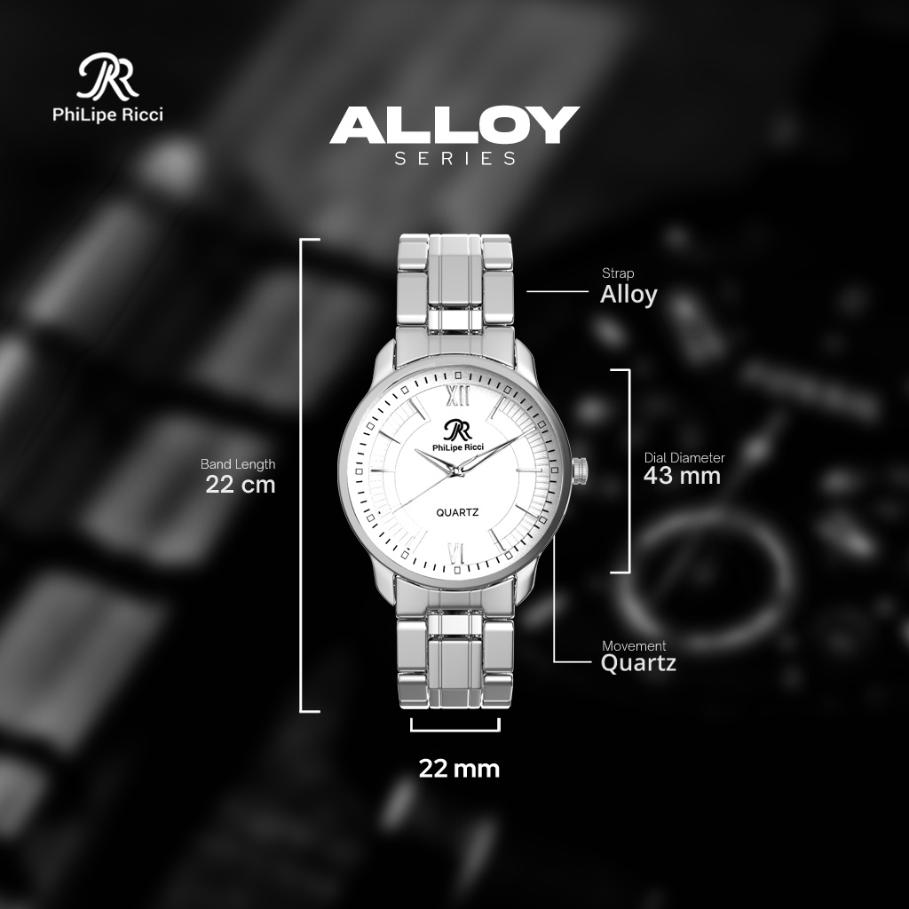 Cuci Gudang Philipe Ricci Jam Tangan Pria Rantai Besi Analog Pr07 Free Box