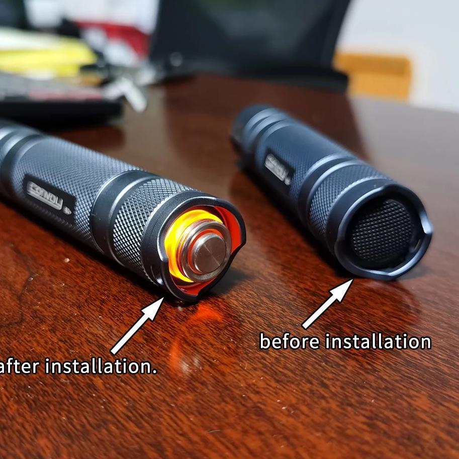 Best Set Metal Switch 16mm Nyala with LED untuk Convoy S2+ dan C8+