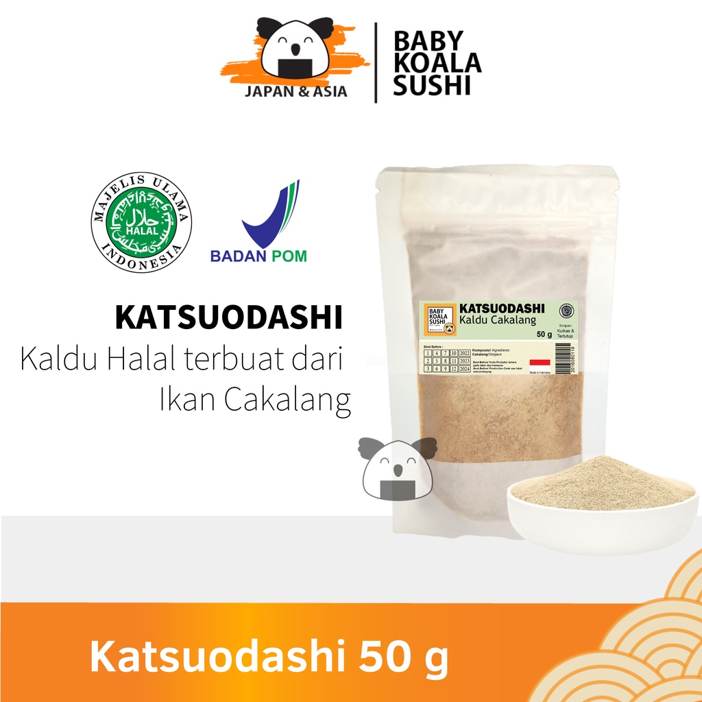 KATSUO DASHI Katsuodashi Kaldu Ikan Cakalang 50 g Halal│Bonito/ Katsuobushi Stock for Ramen