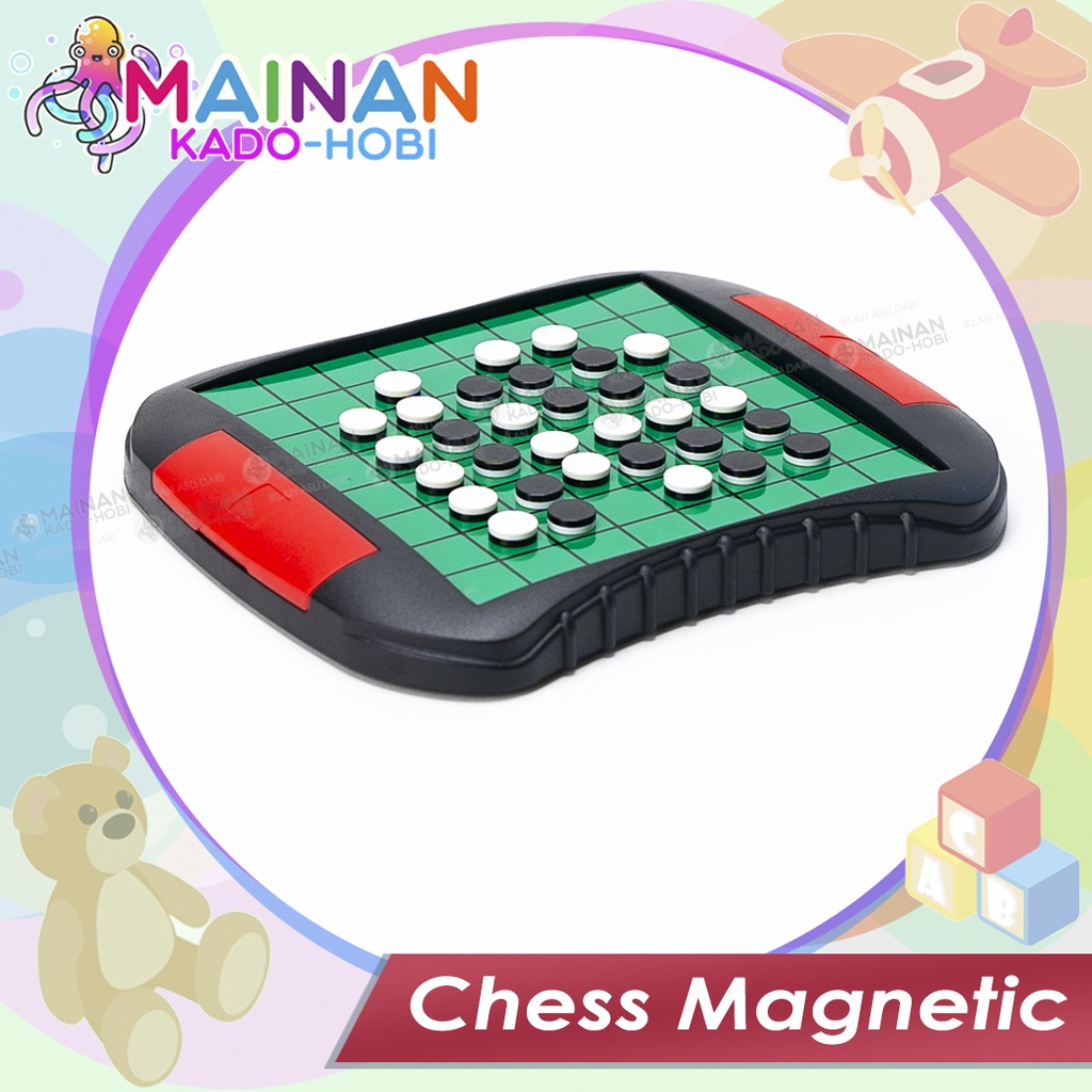 MAINAN ANAK BOARD GAME OTHELLO MAGNETIC CHESS PAPAN CATUR JEPANG MAGNET