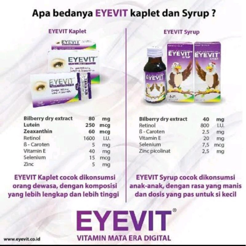 Eyevit Sirup Mata Anak 60 ml cegah mata rusak mata minus