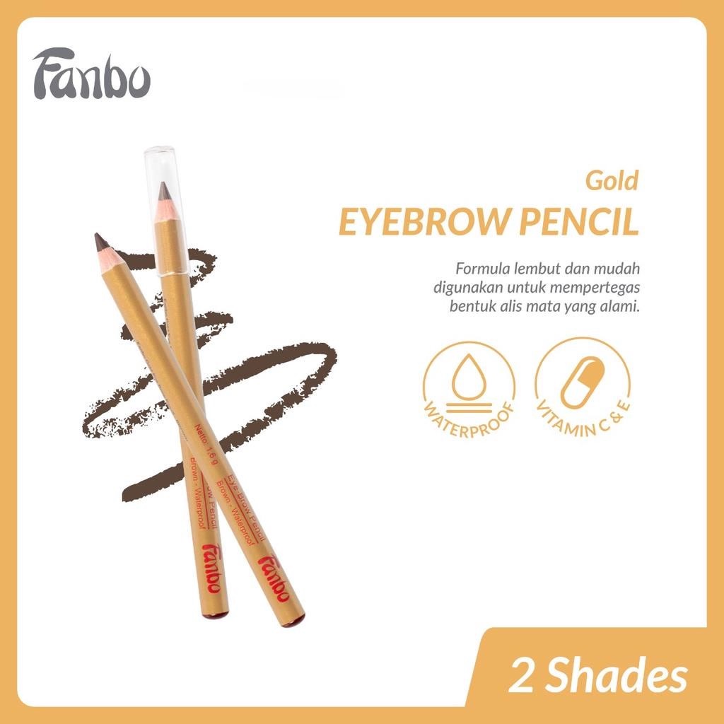 Najmia Fanbo Eyebrow Gold - Pensil Alis Waterproof - Mengandung Vitamin C & E
