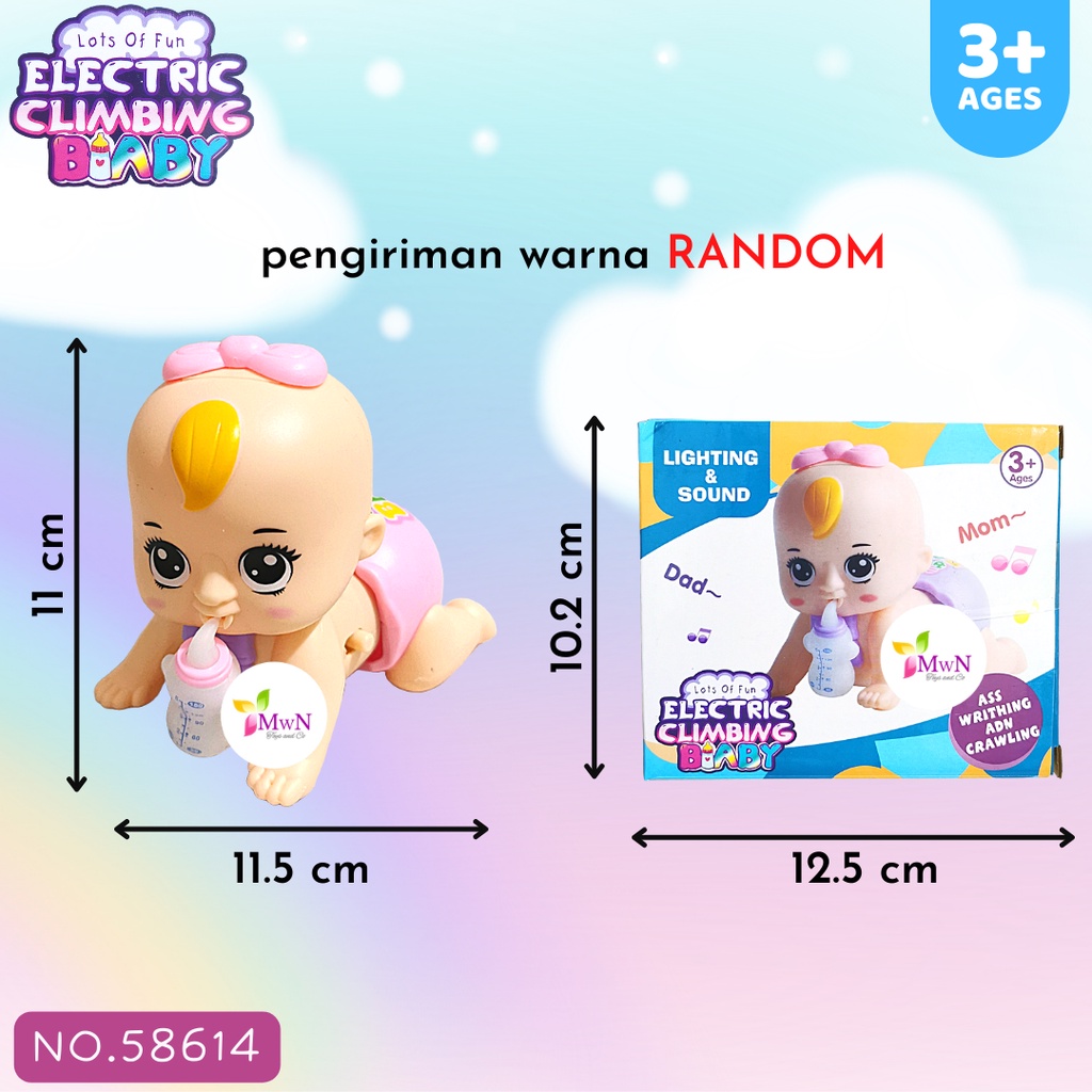 MWN Bayi Merangkak Lampu dan Suara/Climbing Baby No.58614